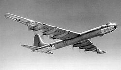 The B-36 Peacemaker in flight