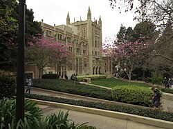 The front lawn of UCLA's Kerckhoff Hall, as seen during the orientation scene in Legally Blonde