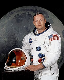 Neil Armstrong, first human to walk on the Moon (1969)