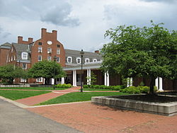 Irvine Hall, a mixed-use facility on West Green