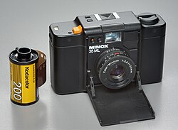 Minox 35 ML, one of the smallest cameras built for the 135 film