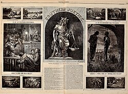 This 1867 Thomas Nast cartoon called Southern Justice advocates for military intervention to prevent white terrorism in the South.