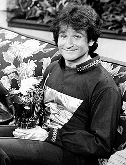 Robin Williams stars as Mork on ABC Television's Mork & Mindy, 1978.