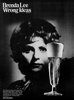 Lee made a comeback in the 1970s when she returned as a country music artist. As a result, she had a string of top-10 and top-40 singles, including "Wrong Ideas" (pictured above).