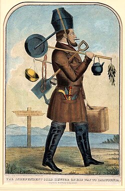 Independent Gold Hunter on His Way to California, c. 1850[b]