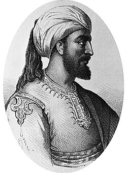 19th-century portrait of Abd al-Rahman I, from Estoria de España