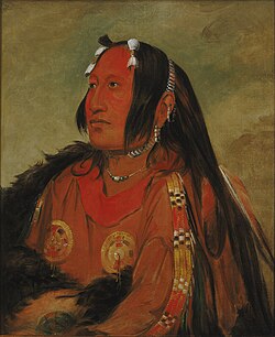 Wi-jún-jon (Pigeon's Egg Head), painted by George Catlin