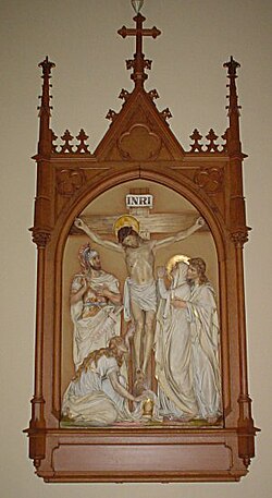 The 12th Station of the Cross: Jesus dies on the Cross – St. Raphael's Cathedral (Dubuque, Iowa)