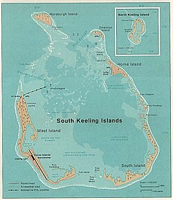 1976 map of South Keeling Islands