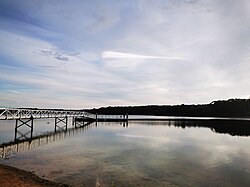 Fishing pier and pontoon on Daangean Point