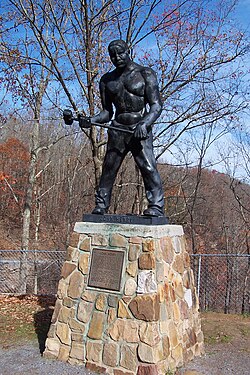 John Henry statue in Summers County, West Virginia