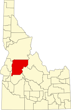 Location of Valley County in Idaho