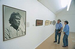 Picture of Albert Namatjira at the Albert Namatjira Gallery, Alice Springs Cultural Precinct, in 2007