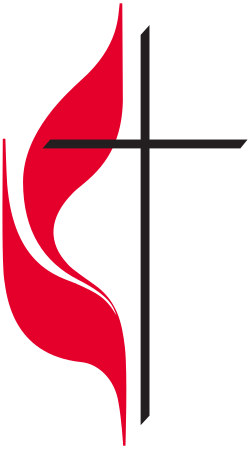 The "cross and flame" logo of the United Methodist Church