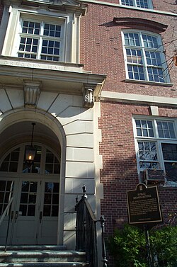 The Gregory Hall on the campus of University of Illinois at Urbana–Champaign hosted an important meeting of the National Association of Educational Broadcasters in the 1940s, that spawned both PBS and NPR.[1][2]