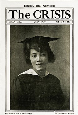 The August 1920 cover is a typical example of the annual education number under Du Bois's editorship.