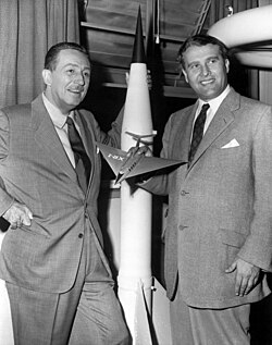 Disney in 1954 with Wernher von Braun
