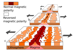 Seafloor magnetic striping