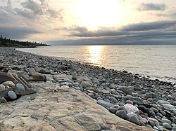Shingle Beach in Hillsburn, Nova Scotia, Canada