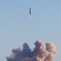 SN8 shortly after taking off, December 2020