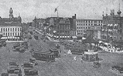 Public Square in downtown Lima c. 1921
