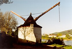 Tower crane at the inland harbour of Trier from 1413