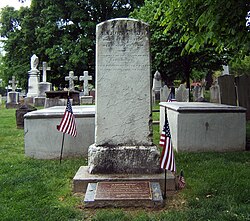 Burr's burial site in Princeton, New Jersey