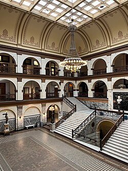 The interior of Drexel University's Main Building as seen in 2023