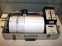 A Kinemetrics seismograph, formerly used by the United States Department of the Interior.