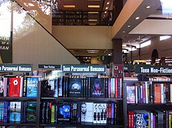 The teen paranormal romance section at Barnes & Noble, Austin, TX.