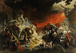 The Last Day of Pompeii. Painting by Karl Brullov, 1830–1833
