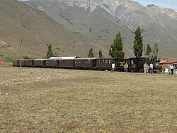 La Trochita on its Chubut Province route: Formerly the sole rapid transport means in the province, La Trochita is now a tourist attraction.
