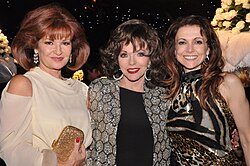 With Dynasty co-stars Stephanie Beacham and Emma Samms in 2009