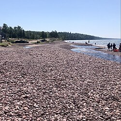 Rhyolite beach on Lake Superior