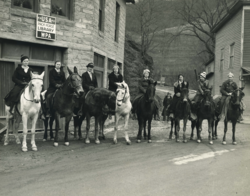 W.P.A. Packhorse Libraries, Book Carriers ready to take the trail from Hindman, Kentucky.
