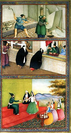 Illustration of One Thousand and One Nights by Sani ol Molk, Iran, 1853