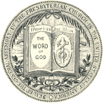 The seal of the Presbyterian Church in the United States of America, an early American Presbyterian church founded in 1789