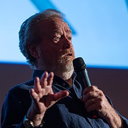 Scott participates in a question and answer session about NASA's journey to Mars and his film The Martian, 18 August 2015.