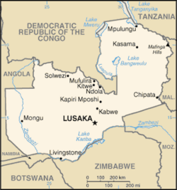 An enlargeable basic map of Zambia