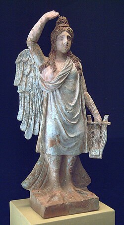 The Siren of Canosa, statuette exposing psychopomp characteristics, late fourth century BC