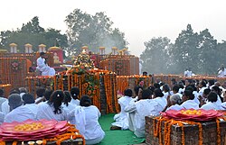 Vesak is celebrated in Jetavana, India, 2011.