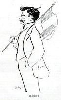 Caricature of Louis Blériot by Sem (1910)