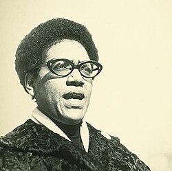 Audre Lorde. Photograph by Elsa Dorfman.