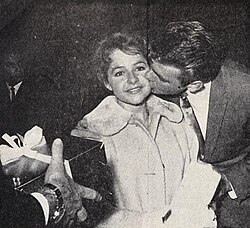 Lee went on one date with fellow teen performer, Fabian, in the 1960s. The pair is pictured above in 1961.