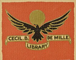 Cecil B. DeMille bookplate from his library