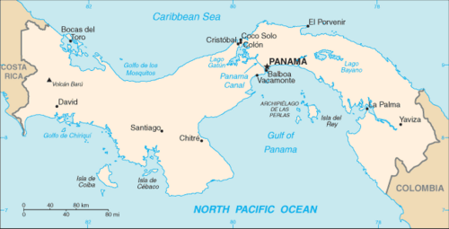 The Isthmus of Panama is a land bridge whose appearance 3 million years ago closed the Central American Seaway and enabled the Great American Biotic Interchange, in which animals and plants from the north colonized the south, and vice versa.[1]