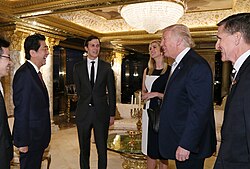 Shinzō Abe, Prime Minister of Japan, held informal talks with the President-elect on November 17, 2016.