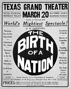 A 1916 newspaper advertisement announcing the film's screening in El Paso, Texas