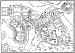 Map of the centre of Rome during the time of the Roman Empire