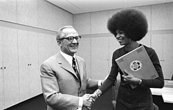 Davis and Erich Honecker in the GDR, 1972